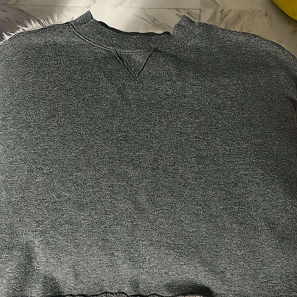 Gray cropped sweater